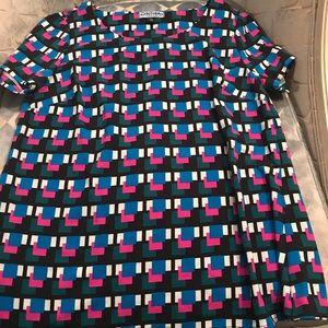 Short sleeve print blouse